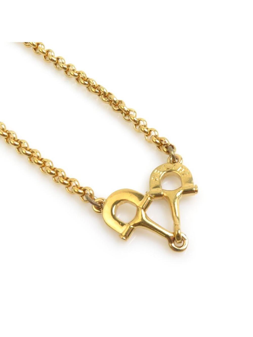 Auth Celine Necklace Gold Metal - #302613C15B